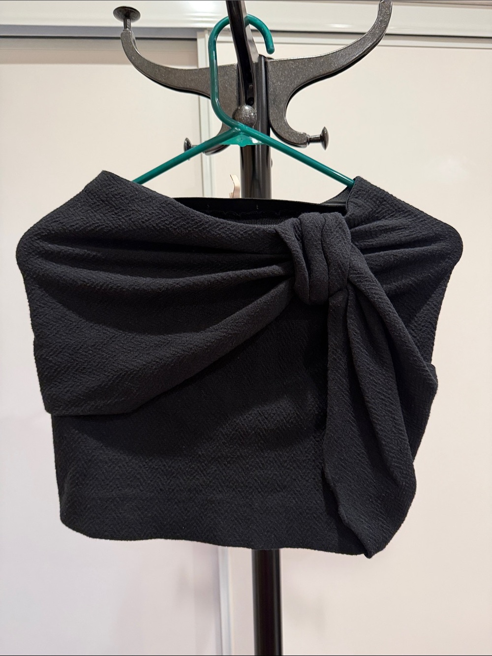 Maje Black Tie-Front Mini Skirt